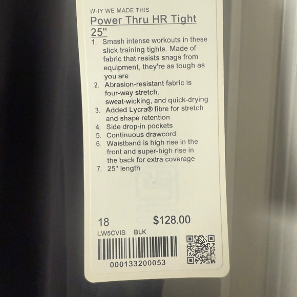 Lululemon Power Thru HR Tight 25 “ - Picture 5 of 5